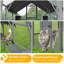 Enclos d'extérieur pour chat pour chat 110 "avec plateformes, plateforme imperméable - gris