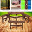 Table de pique-nique en bois Ewa pour 6 personnes avec 3 bancs intégrés-1417410794