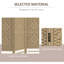 Cloison d'intimité pliante, cloison de 4 panneaux de 5,6 pi, intimité en fibre de vague, écran naturel pour espace de vie, cloison de séparation, texture maison