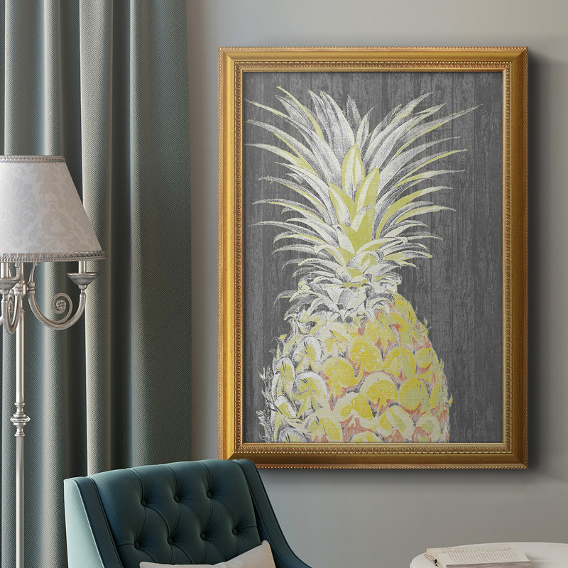 Vibrant Pineapple Splendor I, toile encadrée de qualité supérieure - prête à être accrochée, H 20 po x l 16 po x P 2,5 po