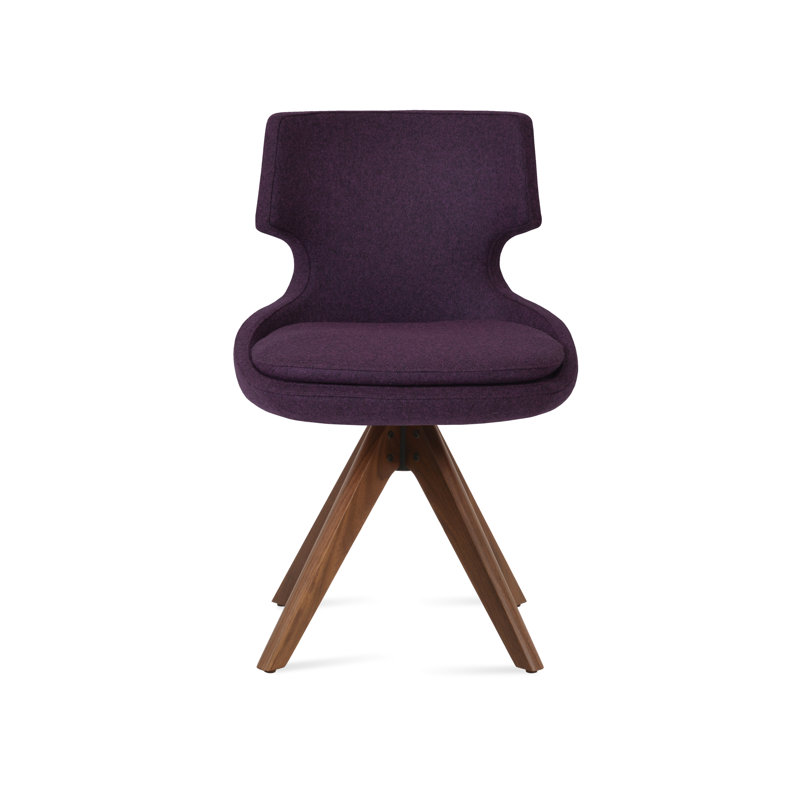 Chaise pivotante Patara Pyramid, Marron profond, Noyer