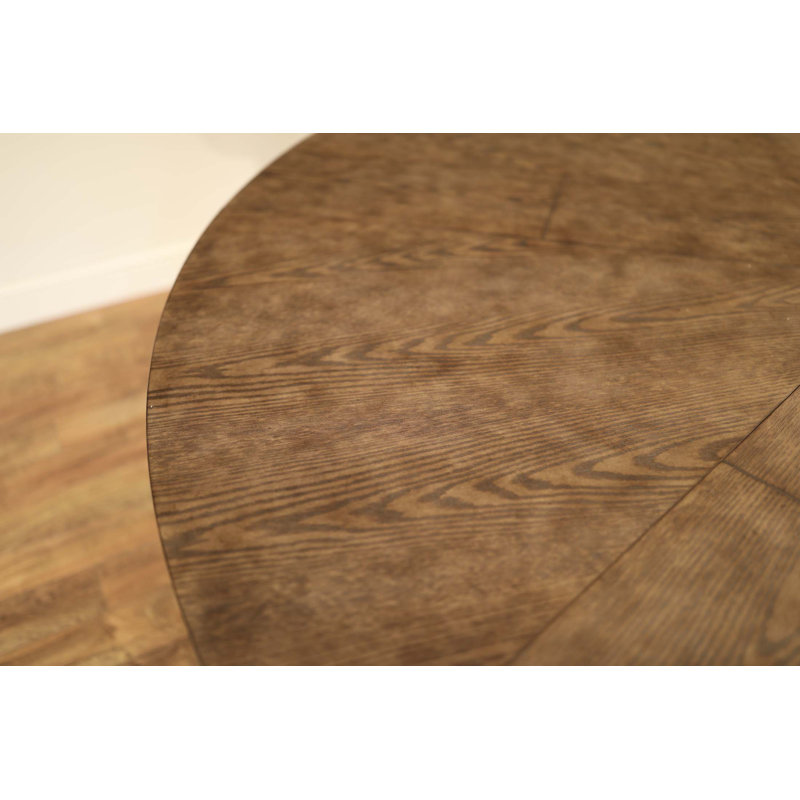 Jupe Mink Extendable Solid Wood Dining Table, Warm Mink