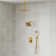 DualJetSpa Triple-Function 10" & 6" Ceiling Mount Complete Shower Faucet with Pressure Balancing Rough-In Valve