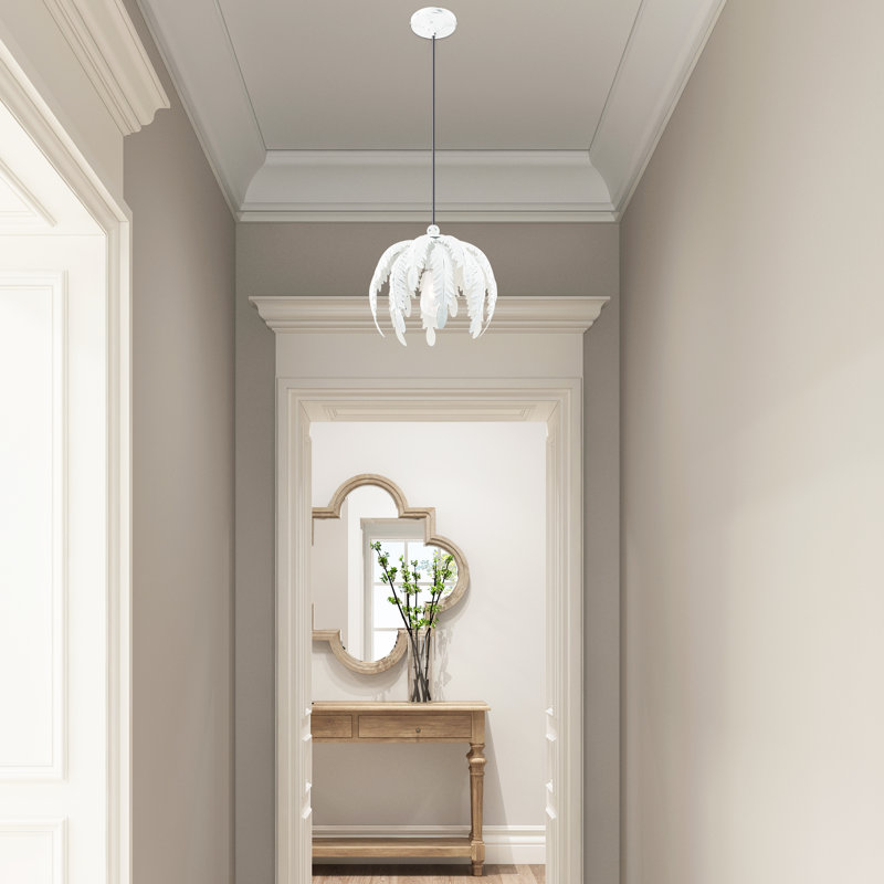 Brighten 1 - Light Pendant, Hand Applied Antique White