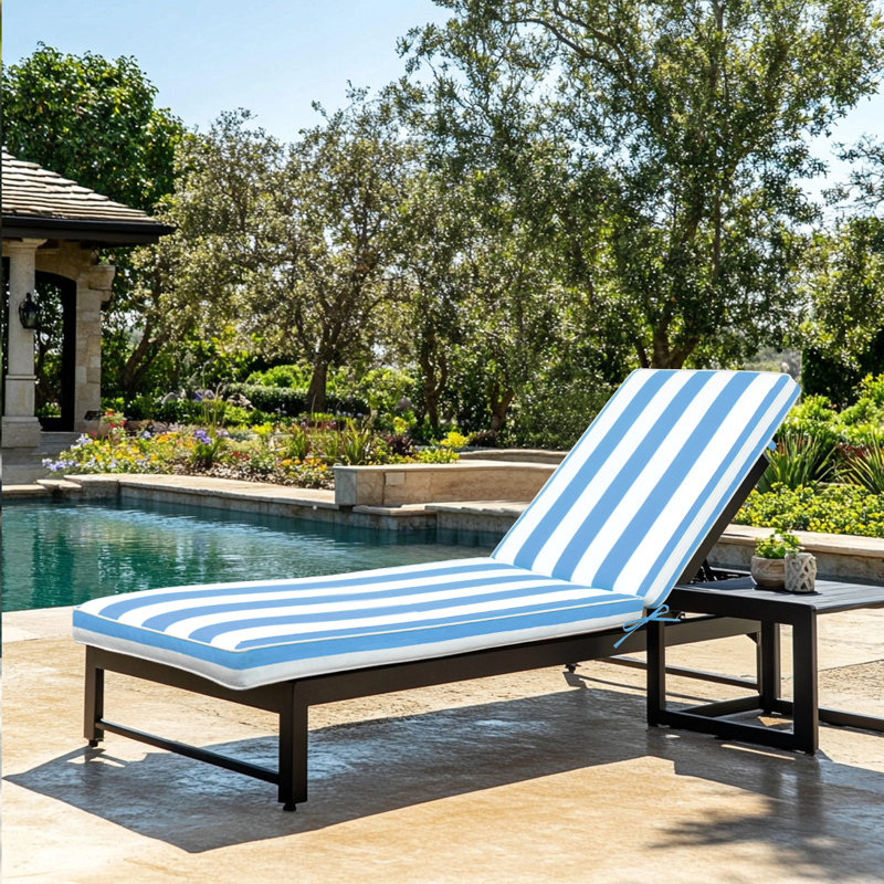 Ensemble de 2 chaises longues pour l'extérieur, Bleu