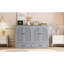 Lit double gris avec de grands tiroirs. Optimise l'espace dans la pièce. Peut contenir différents objets. Style élégant. Charges incluses. Simple à assembler. Tiroirs de L 75,1 po x l 56,7 po et H 41,3 po-10371338-10371333