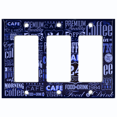 Patterned 3 - Gang Rocker Standard Wall Plate