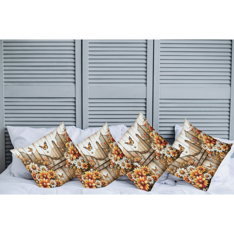 Fabric Reversible Throw Pillow, 24"H x 24"W