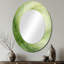 Green Serene Spiral Dreams - Miroir mural moderne ovale-309158459