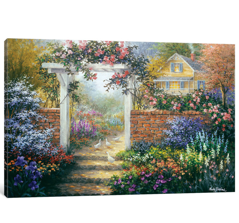 Rose Arbor - impression sur toile tendue, H 8 po x l 12 po x P 0,75 po