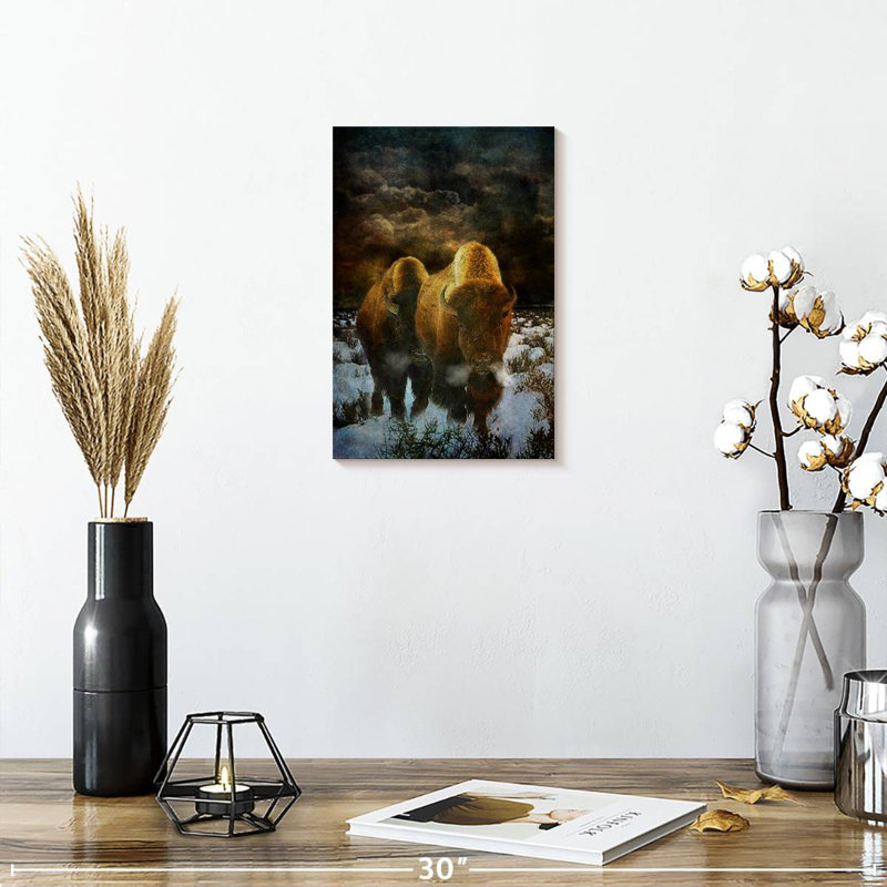 Brampt Storm Bison, 12" H x 8" W