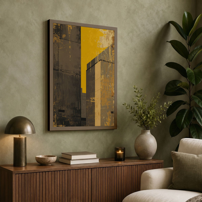 Decay Industrial - Wrapped Canvas, 30x20 - 76.2 x 50.8 cm, Black Border
