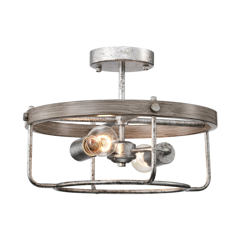Plafonnier semi-encastré 2 lumières 14,1 po