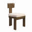 Ensemble de 2 chaises de salle à manger rembourrées en tissu avec pieds en bois d'hévéa massif, capacité de poids de 330 lb