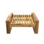 Ensemble de salon d'extérieur moderne 3 pièces en bois d'acacia avec coussins de siège profond, chaise de patio avec repose-pieds et table d'appoint-1036609920
