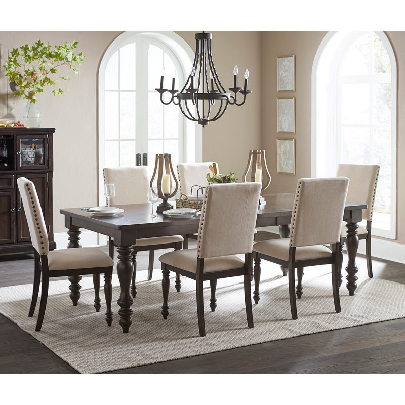 Transitional Style Grayish Brown Finish Dining Table