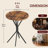 35.43" Tall Top Bar Pub Round Cocktail Table with Metal Frame