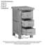 Dover 45 cm W Bedside Table