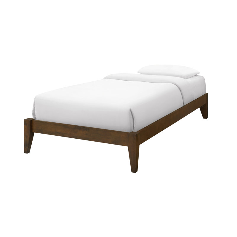 Kieron Nova Wood Platform Base, Walnut, Twin