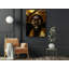Femme avec accents dorés, impression sur toile de fond arrière, décoration murale moderne pour la maison et le bureau-727704104