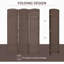 Paravent 4 panneaux, écran d'intimité pliant de 6 pi de hauteur, cloison en bois autoportante tissée à la main pour bureau à domicile, chambre à coucher, brun-31230686-127659246-127659247