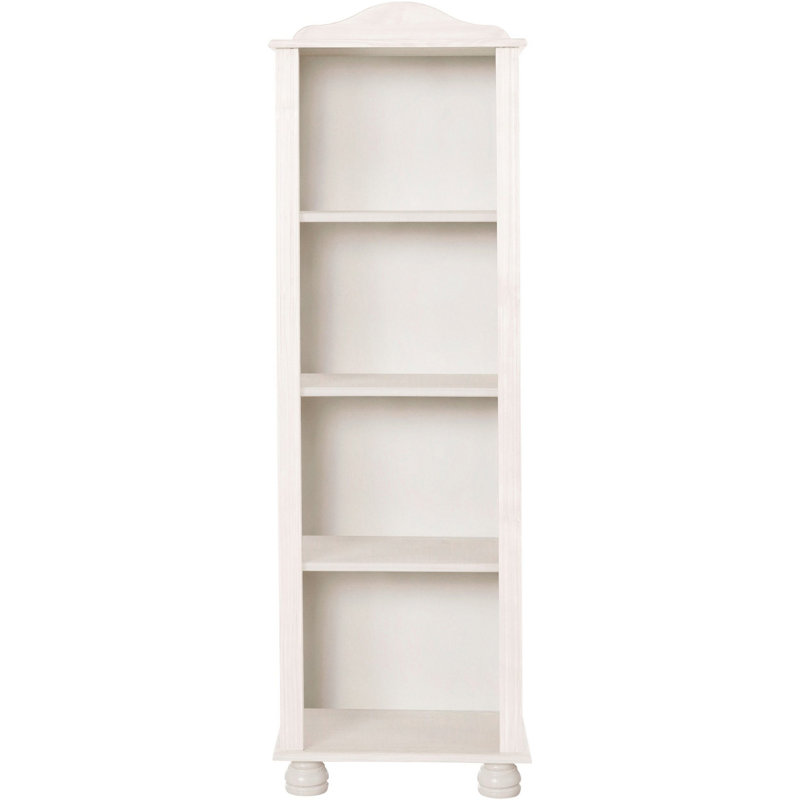 Aikin Solid Wood Standard Bookcase, White, 140cm H x 45cm W x 30cm D
