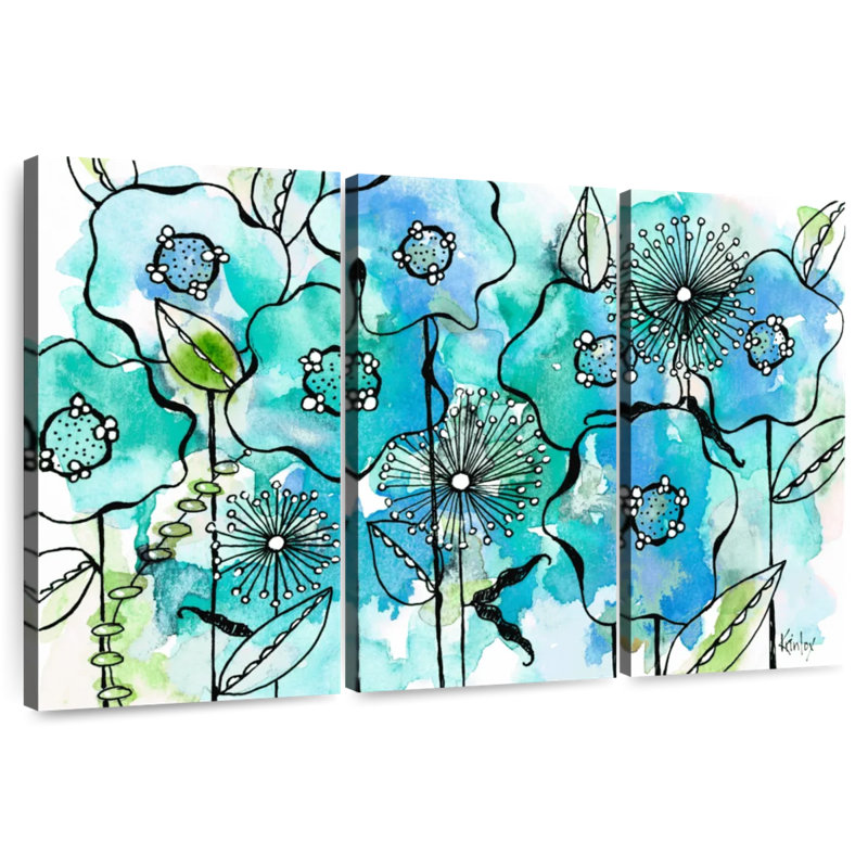 Harnek Blue Tone Garden, 20" H x 33" W