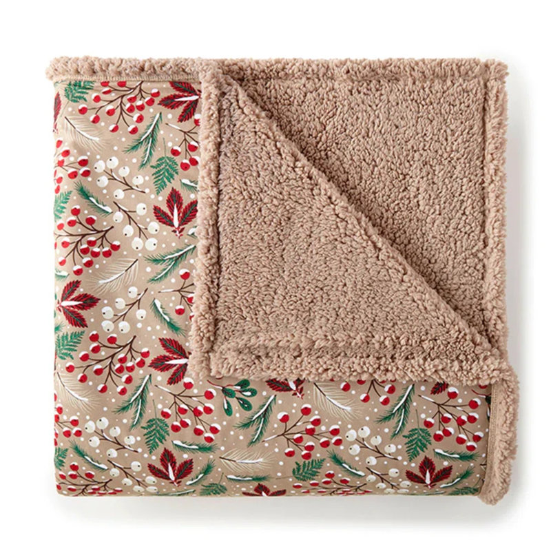 Couverture en sherpa Micro Flannel MD, Très grand (l 90 po x L 104 po), Splendeur matinale