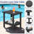 3-Piece HDPE Folding Adirondack Chair Set with Hidden Cup Holder & Side Table, All-Weather Outdoor Patio Chairs for Backyard, Fire Pit, Porch, Deck & Garden-401569120