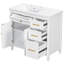 Koda Freestanding Standard Free Standing Single Double Single Vanity Bathroom Vanity With Ceramic Top-137647545