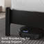 Grand lit plateforme avec tête de lit, support de lattes en bois, espace sous le lit de 7,3 pouces, conception silencieuse, assemblage facile, noir-1960171361-1960171362