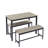 Dining Table Set, Bar Table with 2 Dining Benches, Kitchen Table Counter with Chairs, Industrial for Kitchen Breakfast Table