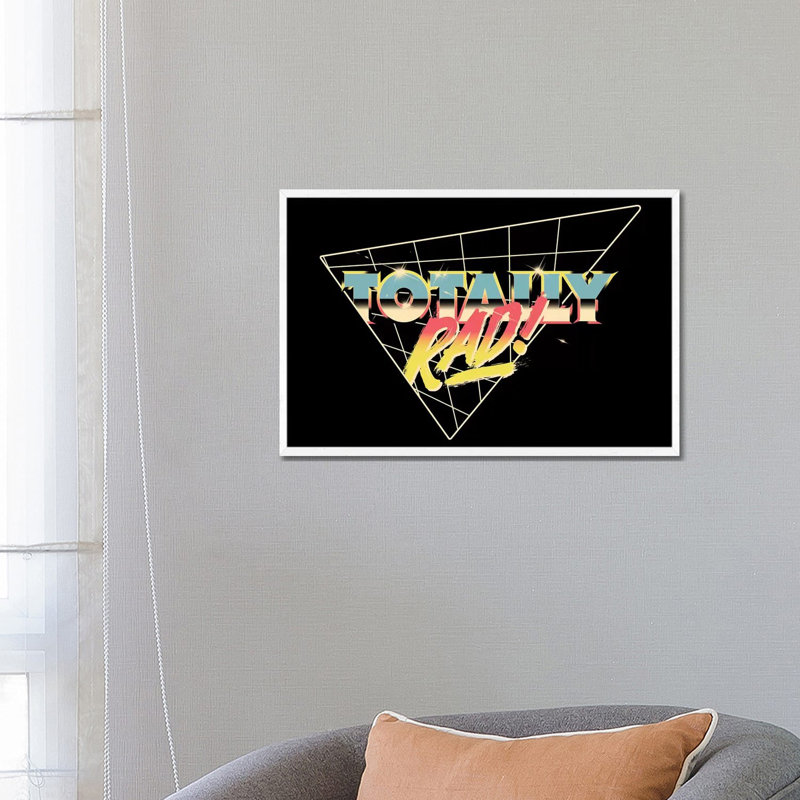 Totally Rad by Mathiole - Print on Canvas, 66.04 cm H x 45.72 cm W, White Framed