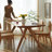 Cherry Wood Color Rectangular Solid Wood Dining Table-1097277565