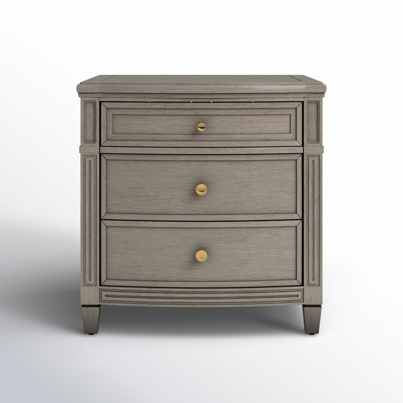 Jarboe 23.5'' W Solid Wood Nightstand, Gray Cashmere
