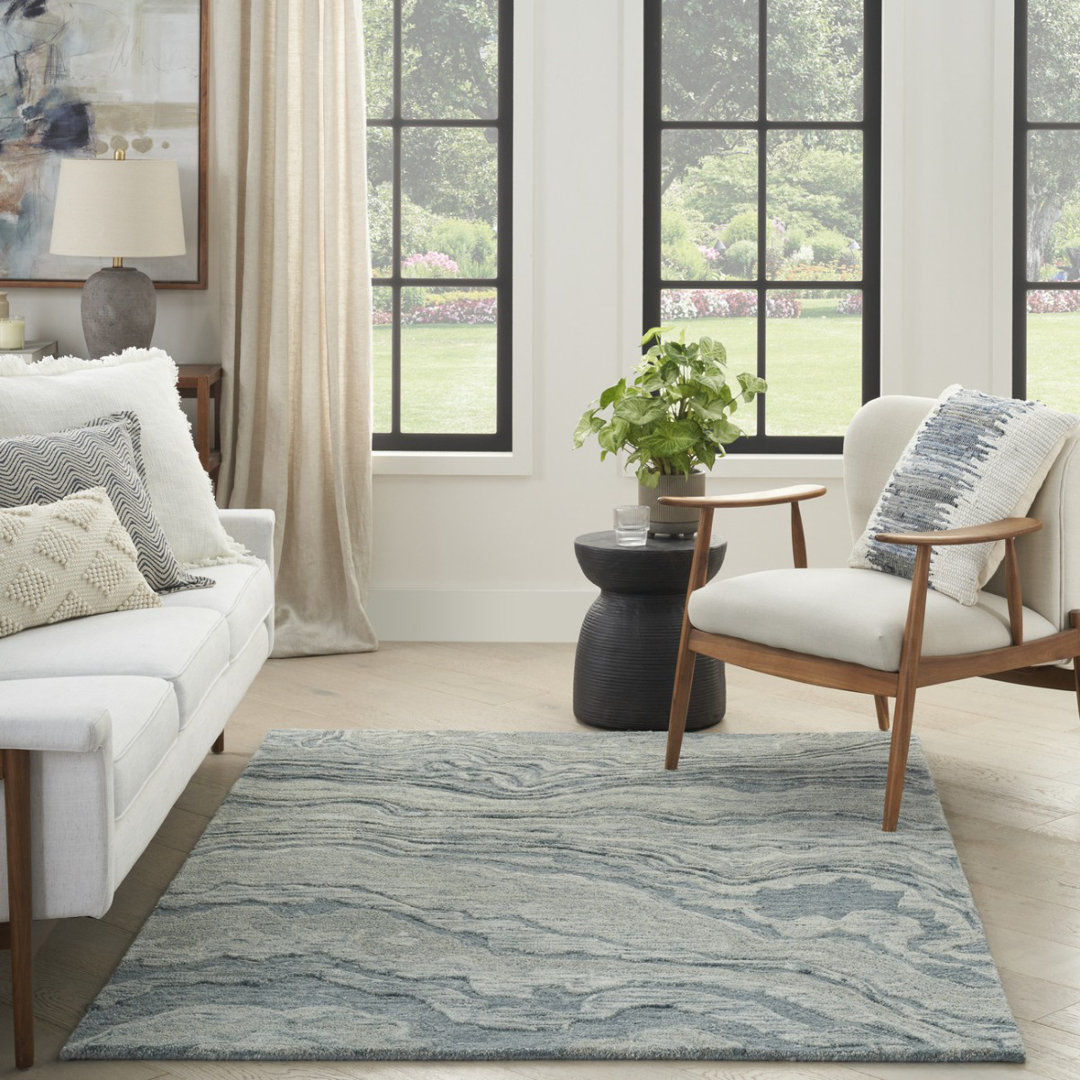Anthonia Abstract Wool Hand Woven Area Rug