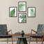 «Green Palm Leaf Forest Fern», ensemble de 4 impressions florales encadrées sur papier, 4 pièces-93012149-93012152
