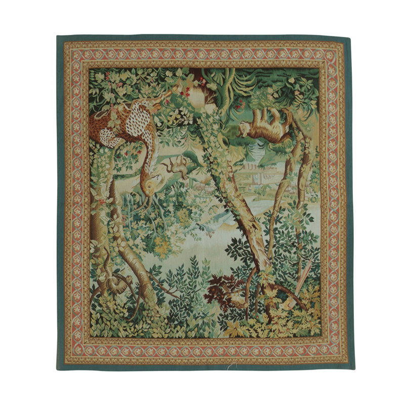Hand-Knotted High-Quality Green/Caramel/Beige Area Rug