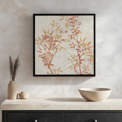 Rust Leaf Silhouettes by Amber Sterling Art Print