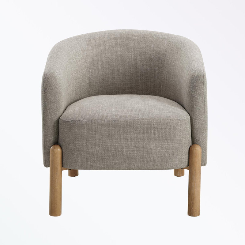 Upholstery Accent Chair with wooden legs, Blue