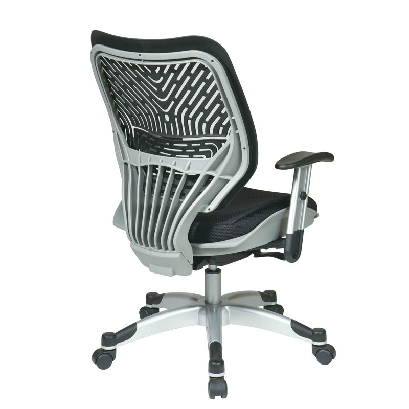 Black Mesh and Metal Adjustable Executive Office Chair
