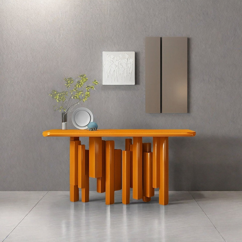 Console Modern Minimalist Art, H 35,43 po x l 62,99 po x P 15,75 po, Orange