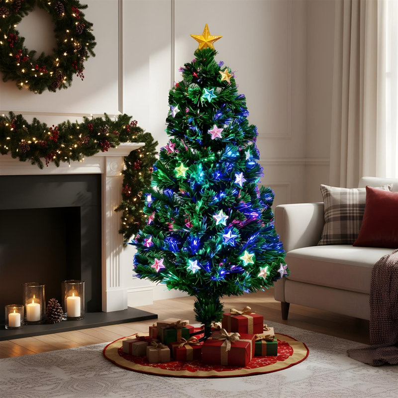 Lighted Artificial Christmas Tree, 4 ft.