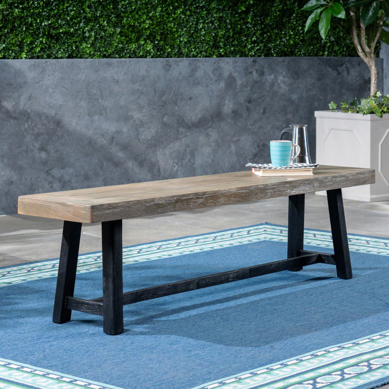 Banc d'extérieur en bois d'acacia