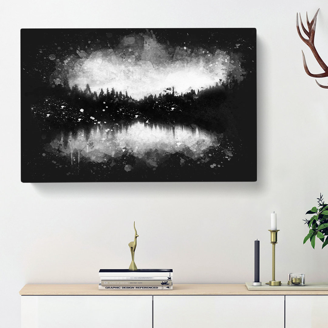 Forest Reflecting On A Lake - Wrapped Canvas