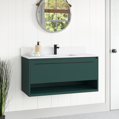 Ensemble de meuble-lavabo simple mural 40 po Roman
