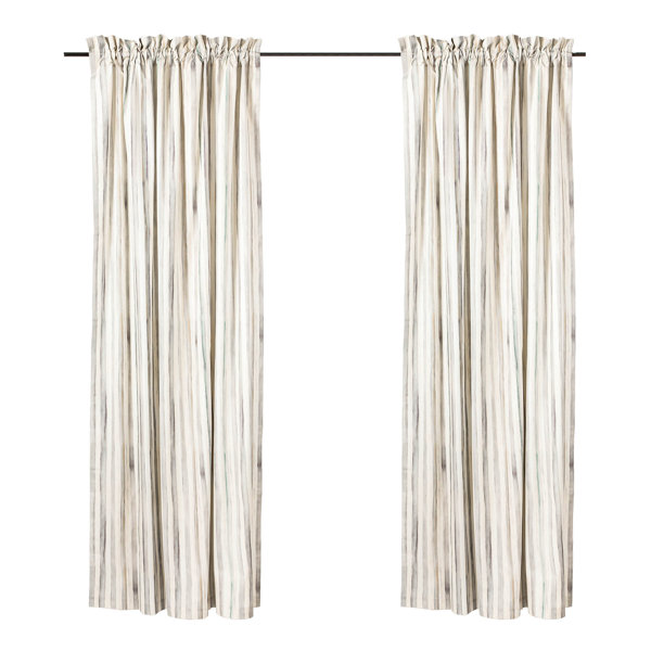 MacKenzie Childs Sterling Stripe Curtain Panel | Wayfair