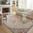 Sorrento Oriental Machine Made Power Loom Polyester Area Rug in Ivory/Fiesta-78565238