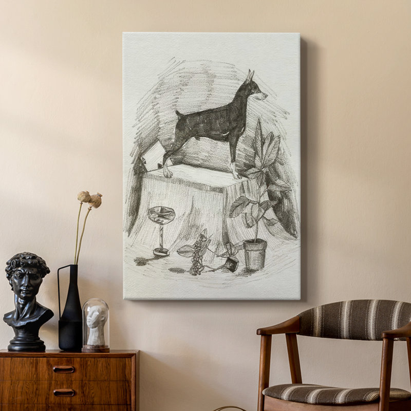 A Gentleman III - galerie sur mesure, H 18 po x l 12 po