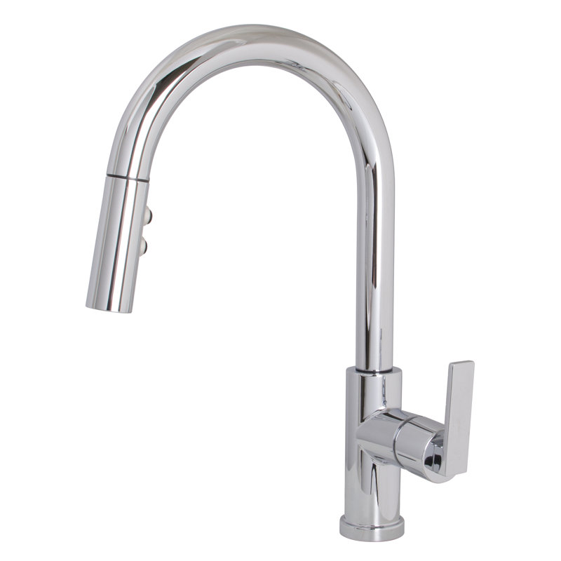 Single Handle Kitchen Faucet with Side Spray, Silver
